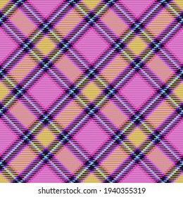 Patrón sin foco de platija escocesa. Fondo repetible con textura de tela de comprobación. Fondo vectorial plano de la impresión textil rayada.