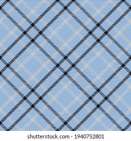 Seamless pattern of scottish tartan plaid. Repeatable background with check fabric texture. Flat vector backdrop of striped textile print.
