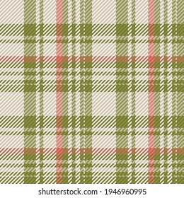Seamless pattern of scottish tartan plaid. Repeatable background with check fabric texture. Flat vector backdrop of striped textile print.