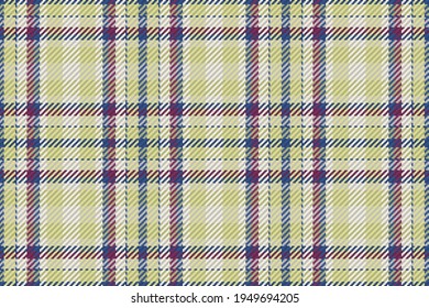 Seamless pattern of scottish tartan plaid. Repeatable background with check fabric texture. Flat vector backdrop of striped textile print.