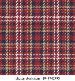 Seamless pattern of scottish tartan plaid. Repeatable background with check fabric texture. Flat vector backdrop of striped textile print.