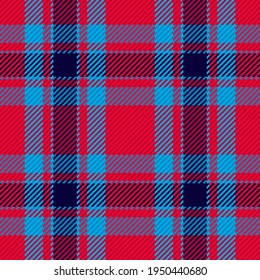 Seamless pattern of scottish tartan plaid. Repeatable background with check fabric texture. Flat vector backdrop of striped textile print.