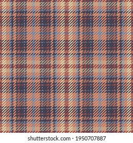 Nahtloses Muster von schottischem Tartan Plaid. Wiederholbarer Hintergrund mit Textur des Textes. Flacher Vektorhintergrund aus gestreiftem Stoffdruck.