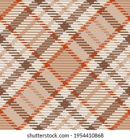 Seamless pattern of scottish tartan plaid. Repeatable background with check fabric texture. Flat vector backdrop of striped textile print.