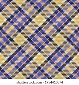 Seamless pattern of scottish tartan plaid. Repeatable background with check fabric texture. Flat vector backdrop of striped textile print.