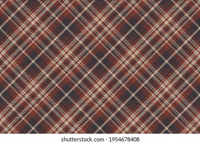 Seamless pattern of scottish tartan plaid. Repeatable background with check fabric texture. Flat vector backdrop of striped textile print.