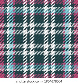 Seamless pattern of scottish tartan plaid. Repeatable background with check fabric texture. Flat vector backdrop of striped textile print.