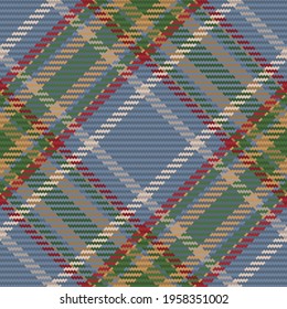 Seamless pattern of scottish tartan plaid. Repeatable background with check fabric texture. Flat vector backdrop of striped textile print.