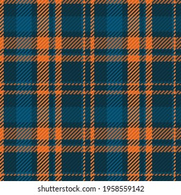Seamless pattern of scottish tartan plaid. Repeatable background with check fabric texture. Flat vector backdrop of striped textile print.