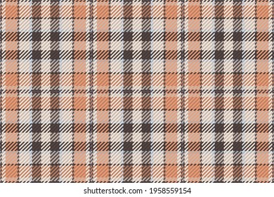 Seamless pattern of scottish tartan plaid. Repeatable background with check fabric texture. Flat vector backdrop of striped textile print.