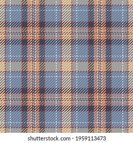 Seamless pattern of scottish tartan plaid. Repeatable background with check fabric texture. Flat vector backdrop of striped textile print.