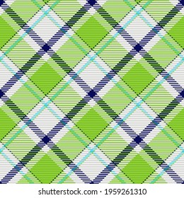Seamless pattern of scottish tartan plaid. Repeatable background with check fabric texture. Flat vector backdrop of striped textile print.