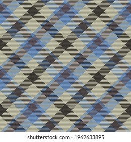 Seamless pattern of scottish tartan plaid. Repeatable background with check fabric texture. Flat vector backdrop of striped textile print.