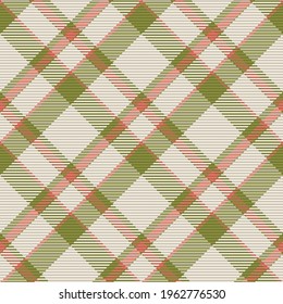 Seamless pattern of scottish tartan plaid. Repeatable background with check fabric texture. Flat vector backdrop of striped textile print.