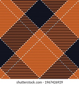 Seamless pattern of scottish tartan plaid. Repeatable background with check fabric texture. Flat vector backdrop of striped textile print.