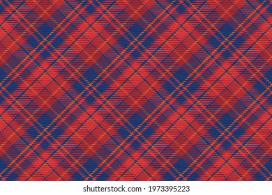 Seamless pattern of scottish tartan plaid. Repeatable background with check fabric texture. Flat vector backdrop of striped textile print.
