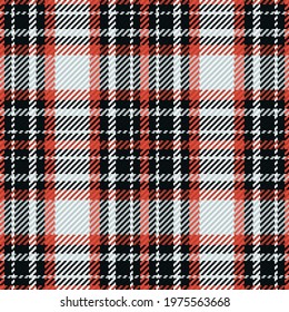 Seamless pattern of scottish tartan plaid. Repeatable background with check fabric texture. Flat vector backdrop of striped textile print.