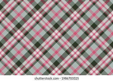 Seamless pattern of scottish tartan plaid. Repeatable background with check fabric texture. Flat vector backdrop of striped textile print.