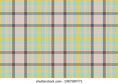 Seamless pattern of scottish tartan plaid. Repeatable background with check fabric texture. Flat vector backdrop of striped textile print.