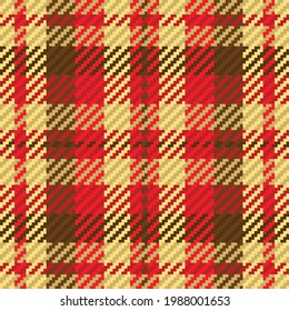 Seamless pattern of scottish tartan plaid. Repeatable background with check fabric texture. Flat vector backdrop of striped textile print.