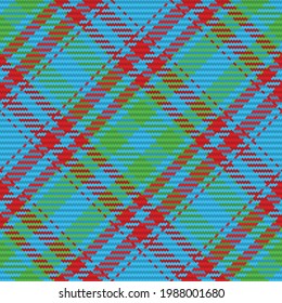 Seamless pattern of scottish tartan plaid. Repeatable background with check fabric texture. Flat vector backdrop of striped textile print.