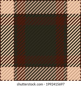 Seamless pattern of scottish tartan plaid. Repeatable background with check fabric texture. Flat vector backdrop of striped textile print.