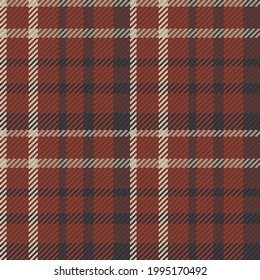 Seamless pattern of scottish tartan plaid. Repeatable background with check fabric texture. Flat vector backdrop of striped textile print.