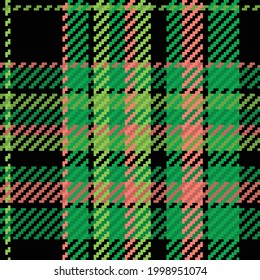 Patrón sin foco de platija escocesa. Fondo repetible con textura de tela de comprobación. Fondo vectorial plano de la impresión textil rayada.