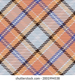 Seamless pattern of scottish tartan plaid. Repeatable background with check fabric texture. Flat vector backdrop of striped textile print.