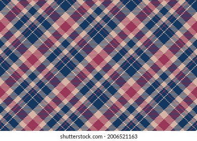 Seamless pattern of scottish tartan plaid. Repeatable background with check fabric texture. Flat vector backdrop of striped textile print.