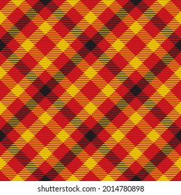 Seamless pattern of scottish tartan plaid. Repeatable background with check fabric texture. Flat vector backdrop of striped textile print.