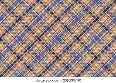 Seamless pattern of scottish tartan plaid. Repeatable background with check fabric texture. Flat vector backdrop of striped textile print.