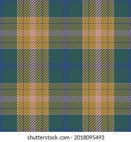 Seamless pattern of scottish tartan plaid. Repeatable background with check fabric texture. Flat vector backdrop of striped textile print.