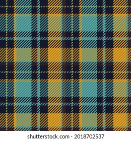 Seamless pattern of scottish tartan plaid. Repeatable background with check fabric texture. Flat vector backdrop of striped textile print.