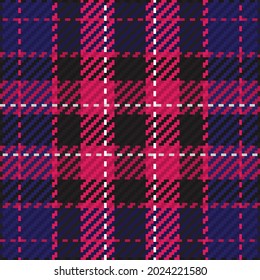 Seamless pattern of scottish tartan plaid. Repeatable background with check fabric texture. Flat vector backdrop of striped textile print.