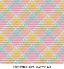 Patrón sin foco de platija escocesa. Fondo repetible con textura de tela de comprobación. Fondo vectorial plano de la impresión textil rayada.