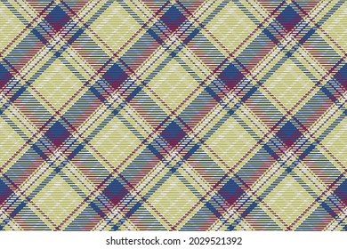 Seamless pattern of scottish tartan plaid. Repeatable background with check fabric texture. Flat vector backdrop of striped textile print.