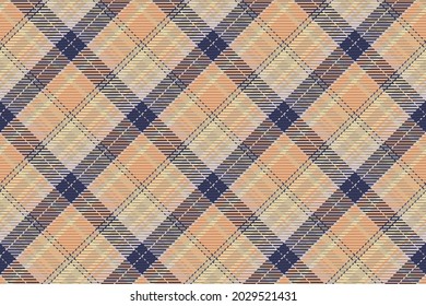 Seamless pattern of scottish tartan plaid. Repeatable background with check fabric texture. Flat vector backdrop of striped textile print.