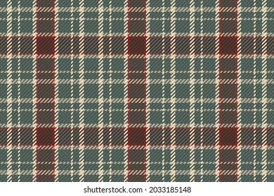 Seamless pattern of scottish tartan plaid. Repeatable background with check fabric texture. Flat vector backdrop of striped textile print.