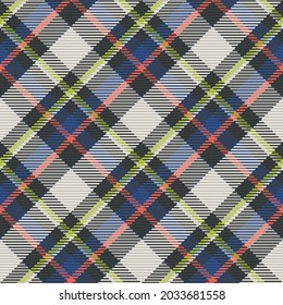 Patrón sin foco de platija escocesa. Fondo repetible con textura de tela de comprobación. Fondo vectorial plano de la impresión textil rayada.