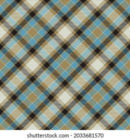 Seamless pattern of scottish tartan plaid. Repeatable background with check fabric texture. Flat vector backdrop of striped textile print.