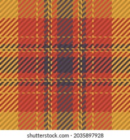 Seamless pattern of scottish tartan plaid. Repeatable background with check fabric texture. Flat vector backdrop of striped textile print.