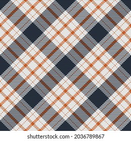 Seamless pattern of scottish tartan plaid. Repeatable background with check fabric texture. Flat vector backdrop of striped textile print.