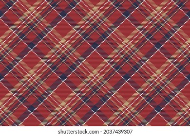 Nahtloses Muster von schottischem Tartan Plaid. Wiederholbarer Hintergrund mit Textur des Textes. Flacher Vektorhintergrund des gestreiften Stoffdrucks.