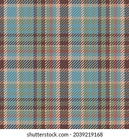 Seamless pattern of scottish tartan plaid. Repeatable background with check fabric texture. Flat vector backdrop of striped textile print.