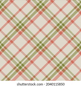 Seamless pattern of scottish tartan plaid. Repeatable background with check fabric texture. Flat vector backdrop of striped textile print.