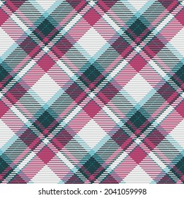 Seamless pattern of scottish tartan plaid. Repeatable background with check fabric texture. Flat vector backdrop of striped textile print.