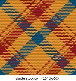 Seamless pattern of scottish tartan plaid. Repeatable background with check fabric texture. Flat vector backdrop of striped textile print.