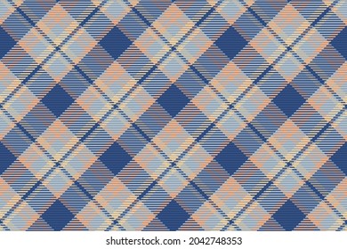 Seamless pattern of scottish tartan plaid. Repeatable background with check fabric texture. Flat vector backdrop of striped textile print.