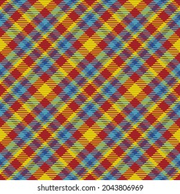 Seamless pattern of scottish tartan plaid. Repeatable background with check fabric texture. Flat vector backdrop of striped textile print.